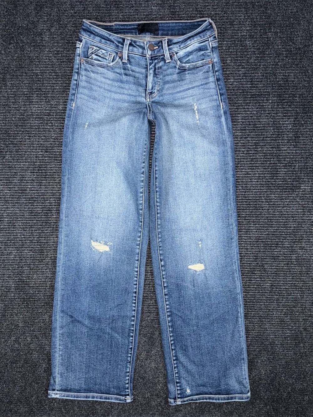 Buckle Black Fit 53 Wide Leg Stretch Jean 25x32 Mid Rise Distressed BBW1591R EUC